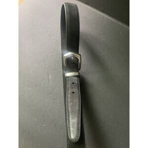 Bill Adler Studio Mens Belt 32/80 Black Italian Suede Leather Calf Skin Lining